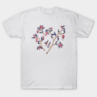 Victorian era design with pomegranate branches T-Shirt